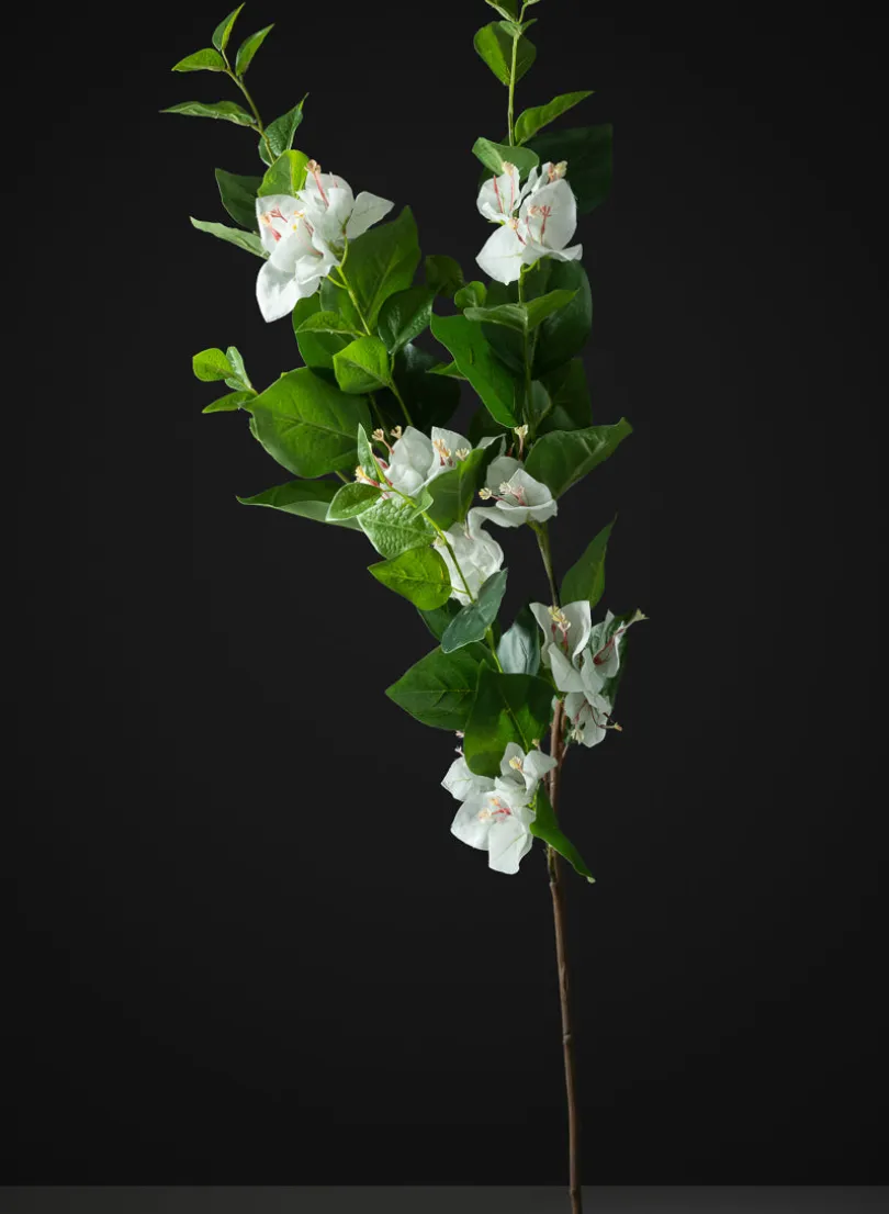 34in Long White Faux Bougainvillea Spray, Case of 12
