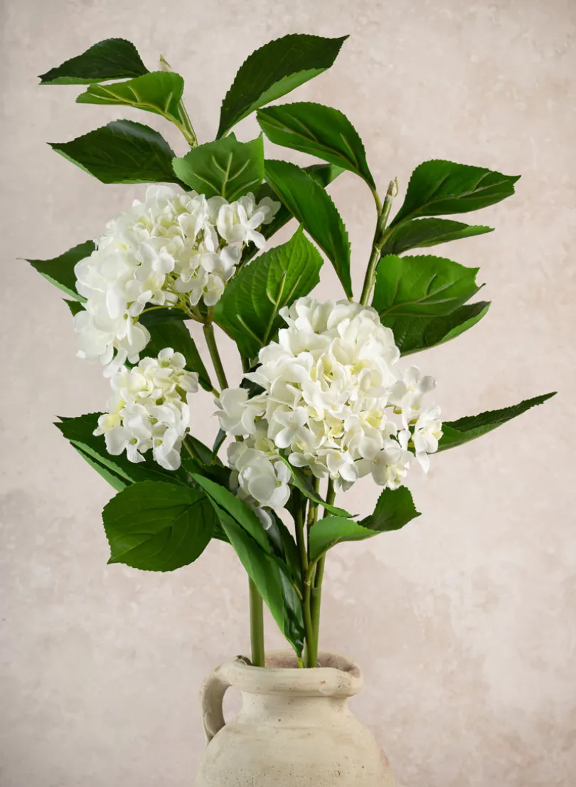 32in Long White Hydrangea Spray, Case of 6