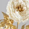 16in Long White Peony Spray