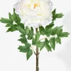 26in Long White Peony Stem, Case of 12