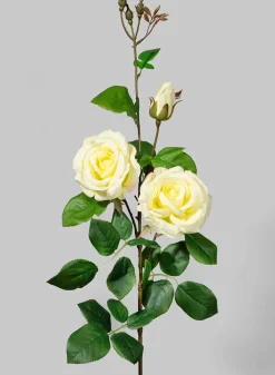 35in Long White Rose Spray, Case of 12