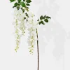 17in Long White Wisteria Spray, Case of 12