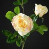 32in Long Yellow Real Touch Garden Rose Spray, Case of 12