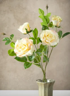 32in Long Yellow Real Touch Garden Rose Spray, Case of 12