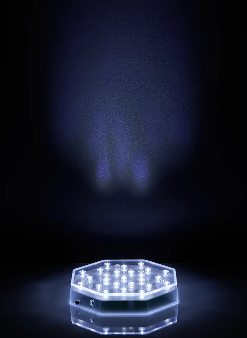 6 1/2in Octagon White LED Light Base