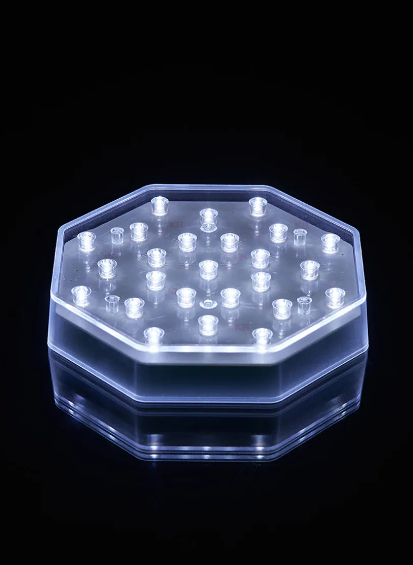 6 1/2in Octagon White LED Light Base