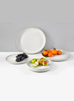 12in Ooid White Ceramic Platter