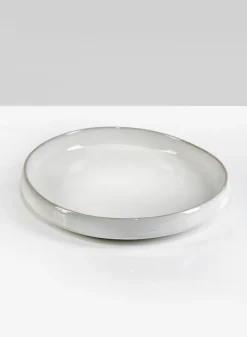 12in Ooid White Ceramic Platter
