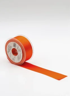 1 1/2in Pumpkin Swiss Satin
