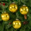 4in Round Antique Gold Glass Ornament Ball In Window Box