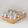 3in Round Clear Plastic Ornament Ball, Set of 6