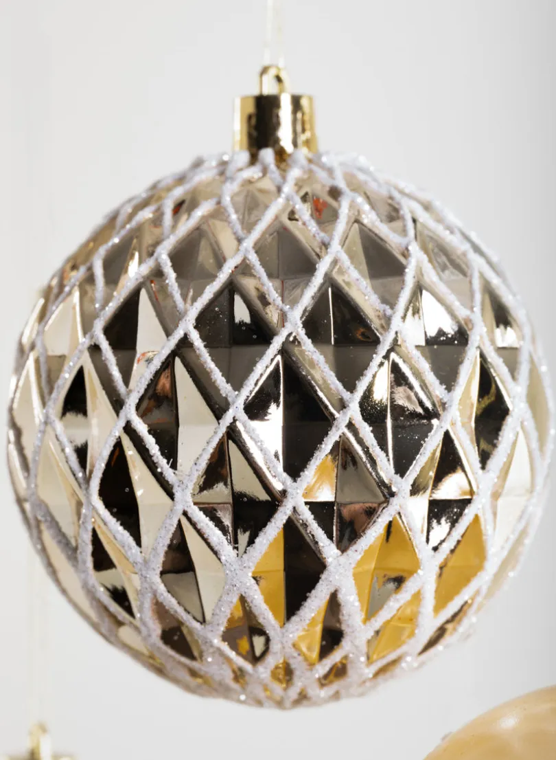 3in Round Gold Luxe Ornament Collection, Set of 16
