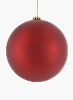 7.5in Round Matte Red Plastic Ornament Ball (200mm)
