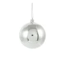 3 1/8in Round Shiny Silver Plastic Ornament Ball (80mm)