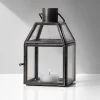 6in Square Antique Zinc Lantern