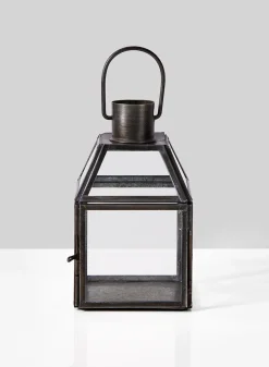 6in Square Antique Zinc Lantern