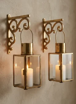 5.25in Square Gold Lantern
