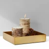 9.5in Square Gold Metal Tray
