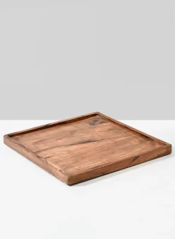 10.5in Square Lambok Wood tray