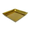 6in Square Le Mans Gold Metal Tray