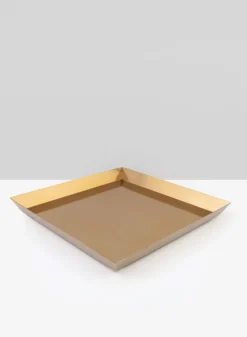 12in Square Le Mans Gold Tray