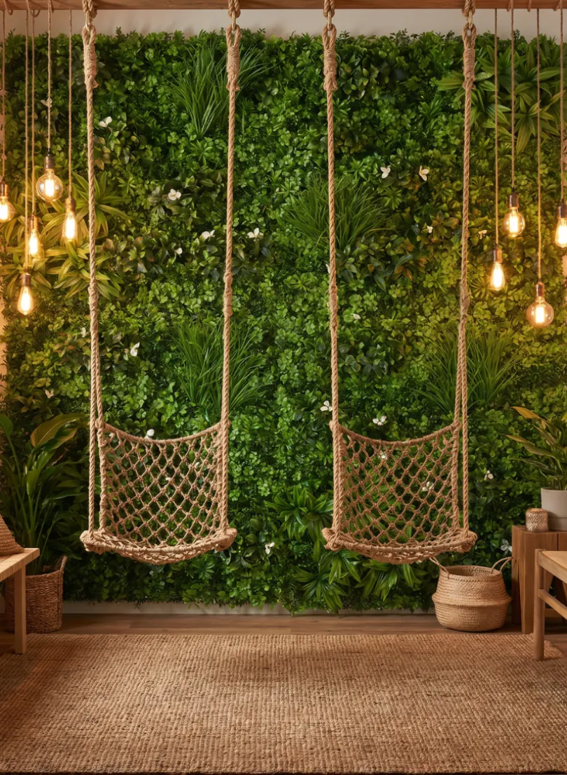 39in Square UV-Resistant Mixed Greens Mat