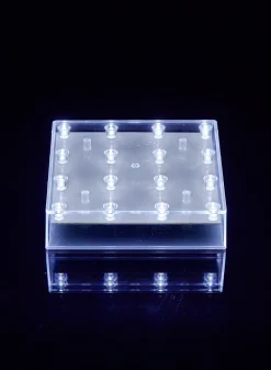 5in Square White Light Base