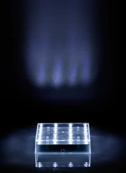 5in Square White Light Base