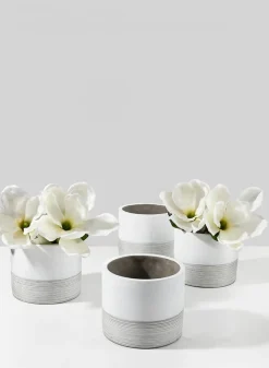 4.25in Tall Akureyri Matte Ceramic Cylinder, Set of 4
