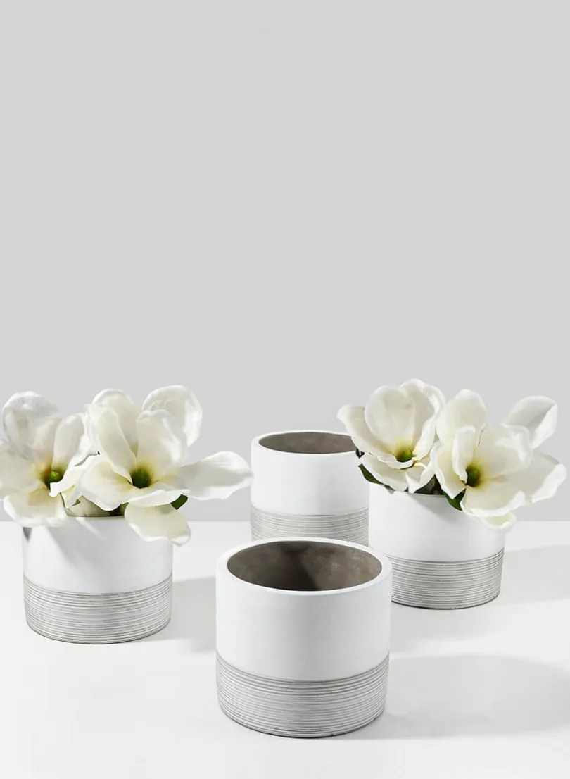 4.25in Tall Akureyri Matte Ceramic Cylinder, Set of 4