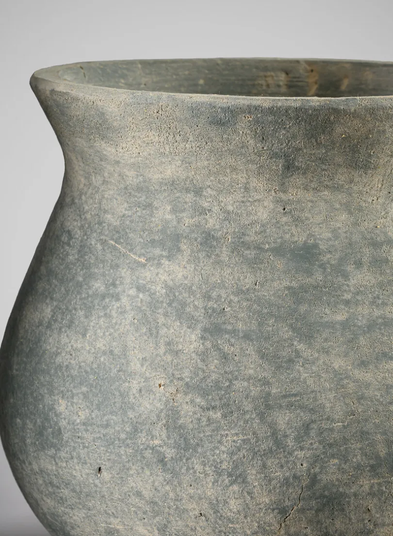 12.5in Tall Amadora Weathered Stoneware Deco Ceramic Vase