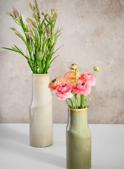 11in Tall Annika Cream Ceramic Cylinder