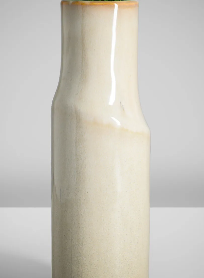 11in Tall Annika Cream Ceramic Cylinder