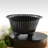 4in Tall Antique Black Oval Urn
