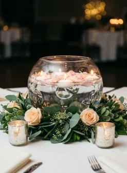 3.5in Tall Antique Platinum Glass Candle Holders, Set of 4