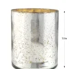 7.5in Tall Antique Silver Glass Cylinder