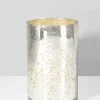 5.75in Tall Antique Silver Glass Cylinder