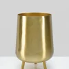 8in Tall Arash Gold Iron Mini Planter with Legs
