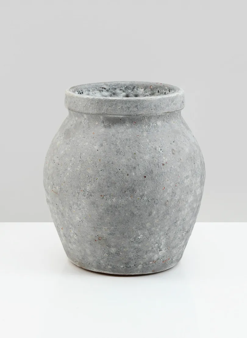 6in Tall Arita Aged Cement Amphora Vase