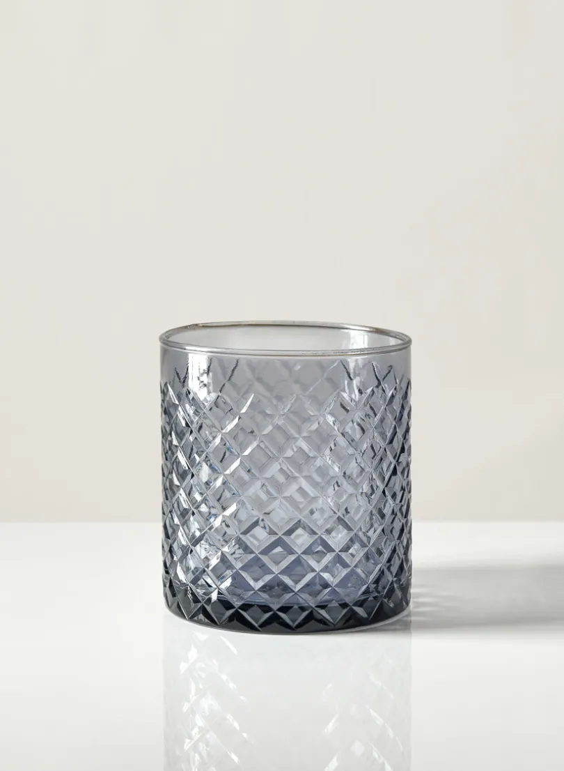 5in Tall Ashford Smoke Gray Glass Cylinder