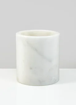 4in Tall Ashgabat White Marble Holder