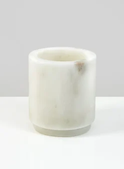 3in Tall Ashgabat White Marble Holder