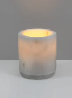 3in Tall Ashgabat White Marble Holder