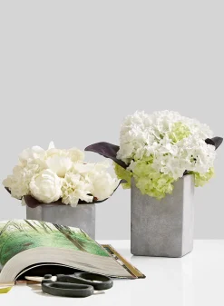 4 1/4in Tall Atelier Cement Cube Vase
