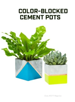 4 1/4in Tall Atelier Cement Cube Vase