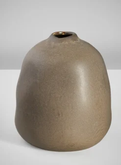 7.5in Tall Atelier Nature Tan Ceramic Vase