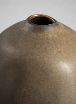 7.5in Tall Atelier Nature Tan Ceramic Vase