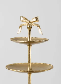 21in Tall Atelier 3 Tier Gold Display Metal Stand