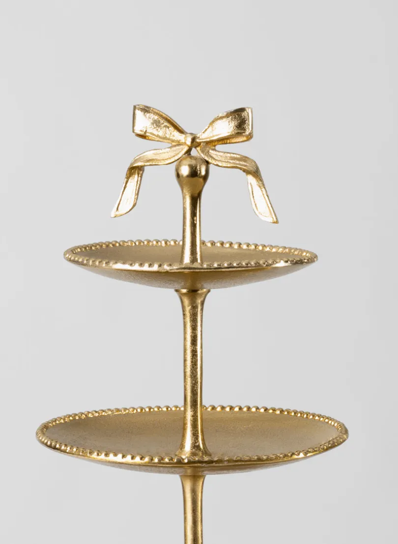 21in Tall Atelier 3 Tier Gold Display Metal Stand