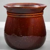 5in Tall Aveiro Oxblood Red Bell Ceramic Planter